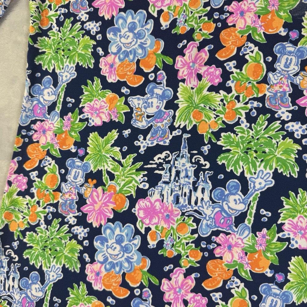Disney X Lilly Pulitzer Dress XS Mickey & Minnie Mouse Long Sleeve Tropical - Picture 7 of 14
